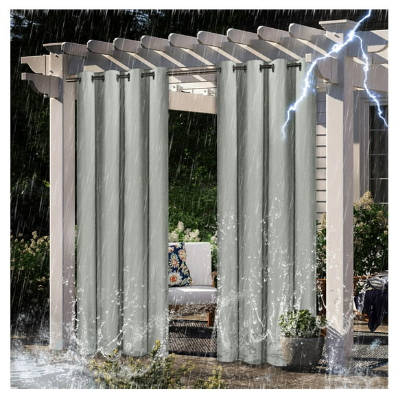 Cocomy Rideau d'Extérieur - Rideau de Véranda pour Déco de Jardin, Rideaux Résistants à la Chaleur, Isolés Thermiquement, Imperméables, Occultants pour Maison, Patio, Pelouse, Pergola