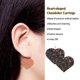 thumbnail image 3 of Minnieouse Pendientes en forma de corazón estilo elegante brillo ostentoso oreja colgante elementos de cuero artificial pendiente para mujeres Ropa, zapatos y accesorios Miscelánea Negro, 3 of 6