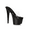 Clear and Black, variant on E-709-Vanity 7" Womens Pointed Stiletto Mule. Clear / 7