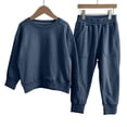 thumbnail image 4 of Futezty Toddler Boys Girls Clothes Fall Winter Outfit Sets, Kids Outfits Sets Long Sleeve Round Neck Solid Elastic Waist 6 12 18 24 Months 2T 3T 2PCS Everyday, 4 of 5