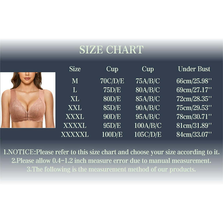 Bra Pack for Women Womens No Steel Ring French Womens Front Close Bra T  Back Plus Size Seamless Unlined Bra For Large Bust