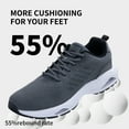 thumbnail image 5 of GOOBON Running Shoes for Men Athletic Shock Absorbing Sneakers Orthotic Walking Shoes Breathable Tennis Sneakers Whiteblue, 5 of 6