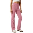 thumbnail image 2 of YHAJDS Women Wide Leg Yoga Pants Button Pocket Design Casual Fitness Long Bottoms, 2 of 8