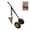 hoeC, variant on Wheeled Garden Hoe with Plow, Heavy Duty Steel Cultivator for Weeding and Furrowing, Adjustable Handle Gardening Tool for Raised Beds