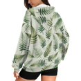 thumbnail image 2 of Garronmavis Green Leaves Zip Up Hoodies for Women Lightweight Cozy Womens Oversized Zip Up Sweatshirt Washable Fashionable Oversized Sweatshirts Long Sleeve Shirts Loose Fit, 2 of 7