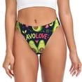 thumbnail image 1 of Balery Avocado Love Tangas de Algodón para Mujer con Estampado – Ropa Interior Sexy, Transpirable, G-string-X-Small, 1 of 1