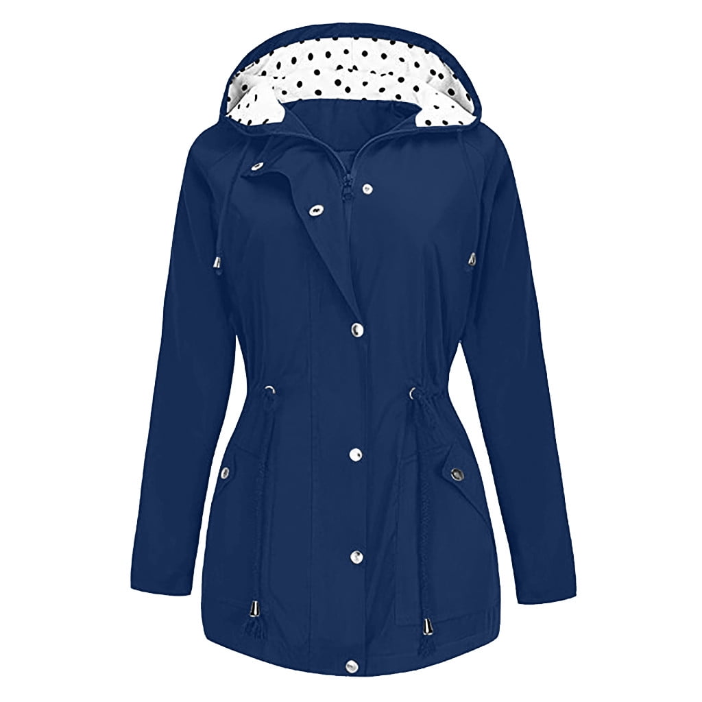 hooded rain coat women