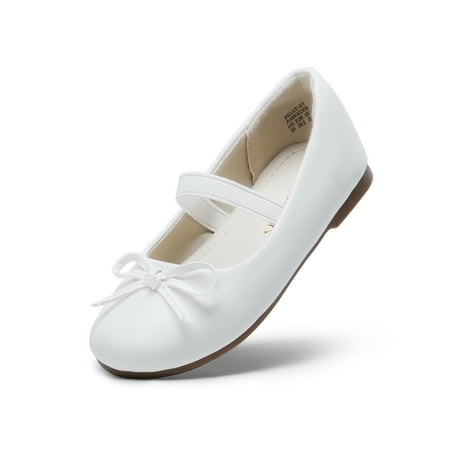 

Dream Pairs Girls Kids Mary Jane Shoes Ballerina Flat Shoes Party Wedding Dress Shoes BELLE_01 WHITE/PU Size 8