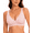 Leopard Pink, variant on Womens Deep V Wireless Comfort Bra, 360° Jelly Support Strip Soft No Underwire Bra with Bra Extender