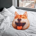 thumbnail image 3 of Cojín de peluche con estampado de perro, para niños, juguete de peluche realista, regalo de cumpleaños, lindo risa tonta, 3 of 9