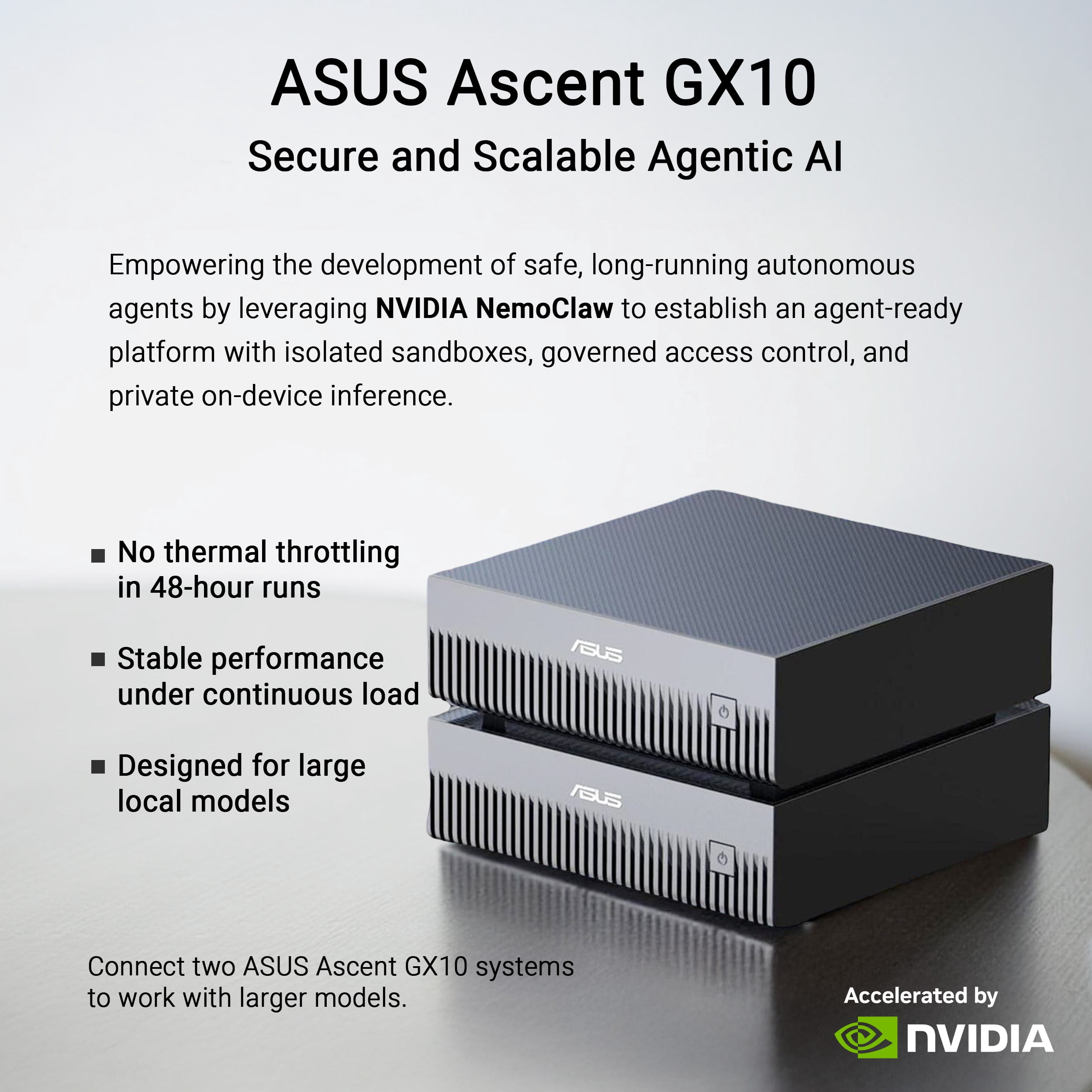 ASUS Ascent GX10 Personal AI Supercomputer with NVIDIA GB10 Grace