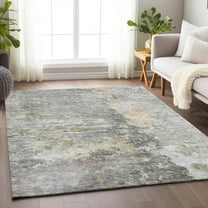 Addison Rugs Chantille Indoor/Outdoor Transitional Abstract Gray Washable Rectangle Rug, 8' x 10'