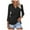 Black, variant on Boho Tops For Women Autumn Winter Solid Color V Neck Long Sleeve Dressy Casual Tunic Shirts For Women T-shirts Holiday Wear,Black,S