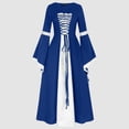 thumbnail image 2 of Huanglei Robe Femme Style Rétro Manches Trompette Longue Robe Vintage Longueur Médiévale Robe Gothique Femme, 2 of 5