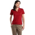 thumbnail image 2 of Sport-Tek Women's 100 Percent Polyester Dri-Mesh V-Neck Polo. L469, 2 of 2