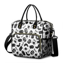 Halloween Ghosts Bats and Pumpkins Womens Lunch Box for Work,Insulated Large Lunch Bag for Tween and Teen,Loncheras Para Mujer,Leakproof Adult Lunch Bag for Work,Beach,Travel,Picnic,Camping
