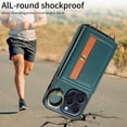 thumbnail image 6 of Allytechgroup Wallet Case for Apple iPhone 14 Pro, With Shoulder Strap Cards Slots Ring Holder Stand Cards Slots RFID Blocking Phone Case for Girls Women, Cyan, 6 of 11