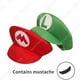 thumbnail image 2 of Sombrero de cosplay de dibujos animados de Super Mario Bros Luigi, figura de anime de juego clásico, ropa divertida de Halloween, gorra unisex para niños y adultos, regalos de fiesta, 2 of 5