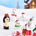 thumbnail image 5 of Lindo micro paisaje de muñeco de nieve de Papá Noel, decoración de bonsái de bricolaje, decoración de nieve, león marino, decoración navideña, 5 of 5