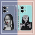 thumbnail image 4 of Case For OPPO RENO 8 7 9 6 7SE 5 4 4SE 4 3 4G 5G PRO PLUS Colour Simple Liquid Silicone Case Mona Lisa Art, 4 of 5