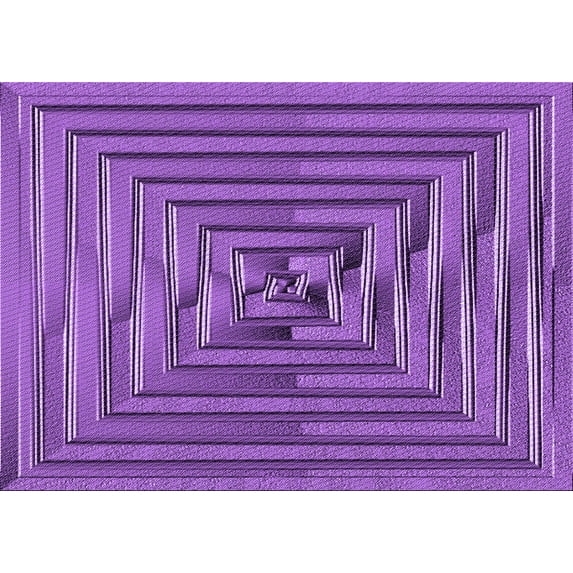 Ahgly Company Indoor Rectangle Patterned Heliotrope Purple Area Rugs, 2' x 4'