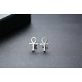 thumbnail image 3 of VNOX Ankh Cross Earrings for Men Women, Stainless Steel Symbol Stud Earrings Dangle Hinged Piercing Hoop Earrings, 3 of 6