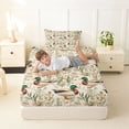 thumbnail image 4 of Erosebridal Wild Mallard Duck Twin Sheet Sets,Rustic Plant Flowers Bedding For Men Women 3 Pieces, 4 of 6