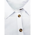 thumbnail image 4 of Women White Button Down Shirt Dress Long Sleeve Midi Length Casual Summer Outfit, 4 of 6