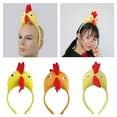 thumbnail image 3 of UNTERING Headband Hairband Funny Photo Booth Cartoon Rooster Headband Party Headpiece Padded Headband for Music Festivals, 3 of 7
