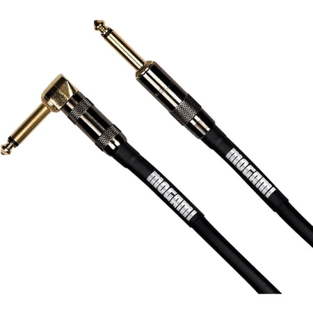 UPC: 0801813133967 | Mogami Platinum Instrument Cable with Right Angle to Straight End Connectors 3 ft. Right Angle to Straight