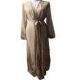 thumbnail image 3 of Women Chiffon Bikini Cover Long Sleeve Deep V Neck See-through Dress, 3 of 5