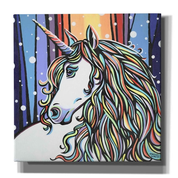 Epic Graffiti 'Magical Unicorn II' by Carolee Vitaletti, Canvas Wall Art, 26"x26"