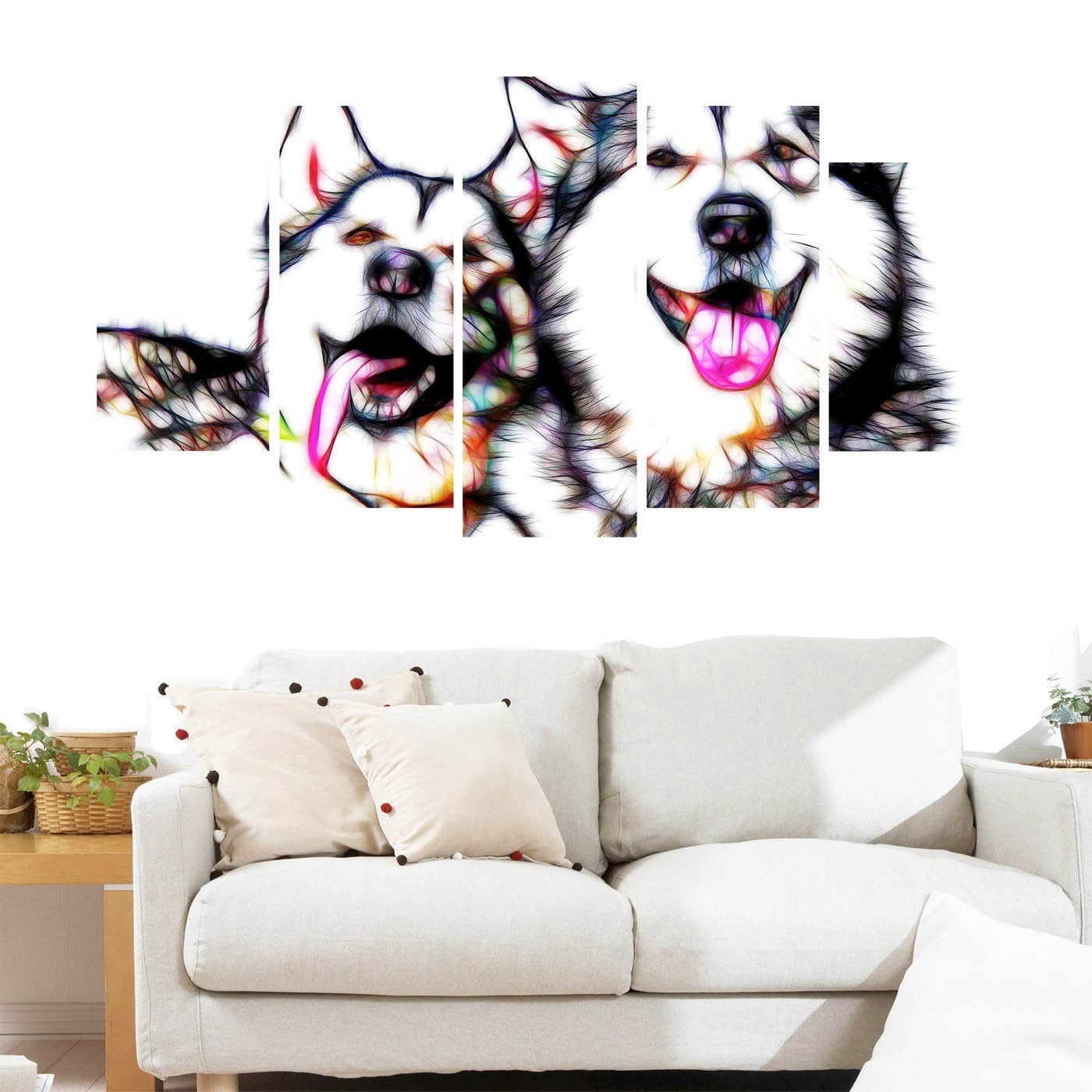 Design Art Husky Buddies Graphic Art on Wrapped Canvas