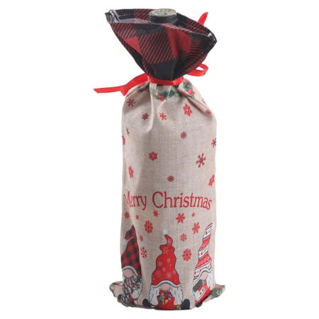 

Fovolat Christmas Wine Bottle Cover Christmas Wine Gift Bag Holiday Wine Bottle Decorations Christmas Wine Bags for Wine Bottle Gifts Christmas Holiday Wine Cover Sleeve for Holiday Decoration greater