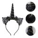thumbnail image 2 of 1pc Diadema de hierro Encaje Oreja de gato Bowknot Banda para el cabello Accesorios para fotos para niños Niños Negro, 2 of 5