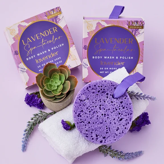 LWYA Lavender Body Wash & Polish – 3 oz Exfoliating Body Cleanser
