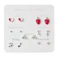 thumbnail image 1 of 7 Pairs A Week Earring Set Exquisite Female Accessories Fashionable Heart Star Earring Set Type F, 1 of 6