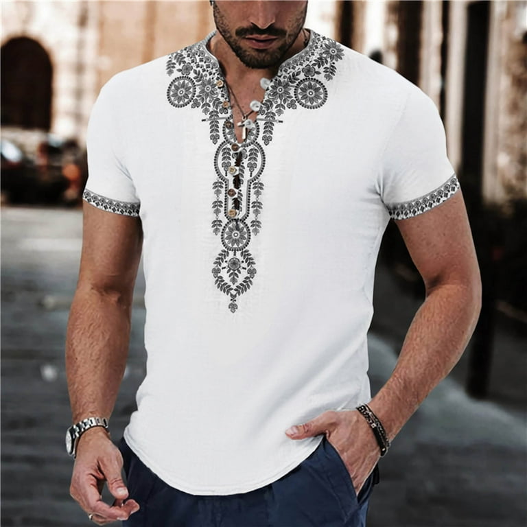QYZEU Gym Shirt Men Round Neck Button Down Tops New 3D QYZEU Gym Shirt Men Round Neck Button Down Tops New 3D