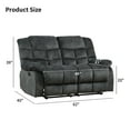 thumbnail image 6 of Bonzy Home Manual Reclining Chair Double Recliner Loveseat Sofa Set Adjustable Backrest Living Room Sets, 6 of 7