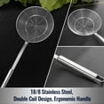 thumbnail image 2 of Solid Stainless Steel Spider Strainer Skimmer Ladle for Cooking and Frying, Kitchen Utensils Wire Strainer Pasta Strainer Spoon, 5.4 Inch, 2 of 9