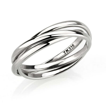 

Autoster TK3743 - High polished Stainless Steel Interlocking Ring - 10