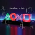 thumbnail image 2 of Creative icon lamp ps5/PS4 atmosphere lamp XO game icon lamp scene atmosphere decorative desk lamp - style：Four color version；, 2 of 2
