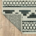 thumbnail image 4 of HomeRoots 10' x 13' Blue and Beige Geometric Stain Resistant Indoor Outdoor Area Rug, 4 of 10