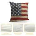 thumbnail image 4 of JEUXUS  Vintage American Flag Pillow Covers Star with Stripe Decorative Throw Pillow Cover US Flag Cushion Cover  for Sofa (MGB14), 4 of 5
