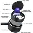 thumbnail image 4 of Cenicero para coche, cenicero desmontable de fácil limpieza con luz LED con tapa abatible, cenicero autoextinguible para coches, furgonetas, camping al aire libre, 4 of 5