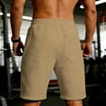 thumbnail image 6 of Besolor Mens Summer Shorts Knee Length Elastic Waisted Drawstring Casual Loose Workout Running Shorts with Pockets(Large,Khaki), 6 of 7