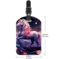 thumbnail image 6 of Square 2Pack PU Leather Unicorn Cruise Luggage Tag with Privacy Cover and Name ID Tag for Travel Handbags Backpacks Luggage Tags, 6 of 6