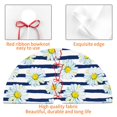 thumbnail image 4 of Picia Daisy Striped Nautical Print Christmas Tree Skirt , Christmas Tree Skirt Ornaments for Merry Christmas Holiday Party Decorations Indoor Outdoor-36", 4 of 7
