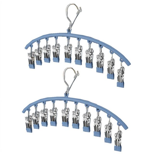 Organizador de armario NQ perchas de metal giratorias para pantalones azul