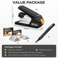 thumbnail image 3 of MarsRock Effortless Stapler for Desk with 40-50 Sheet Capacity, 2000 Staples, 1-Touch Stapling, Ergonomic & Easy to Load Desktop Staplers, Heavy Duty Stapler, and Magnetic Staple Remover, Black, 3 of 8